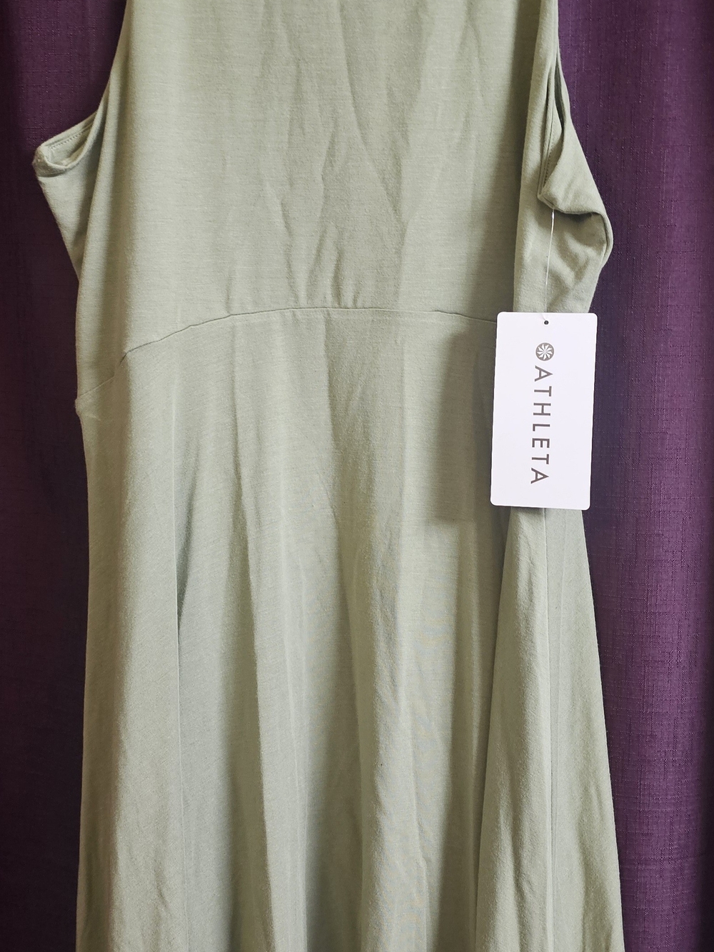 Athleta Olive Green Sleeveless Tank Dress Top